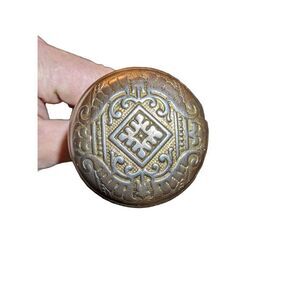 Antique metal door knob with stem